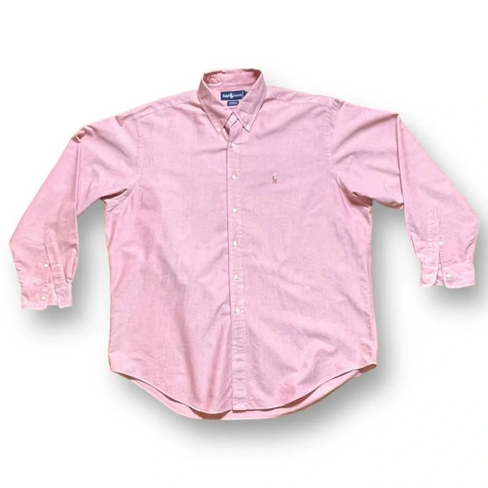 Ralph Lauren Men’s Pink Yarmouth 100% Cotton Dress Shirt - 17.5/36. B7 - Picture 2 of 5